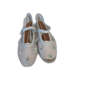 A New Day Mesh Flower Diamond Embellished Ballet Flats Blue 9.5, 10